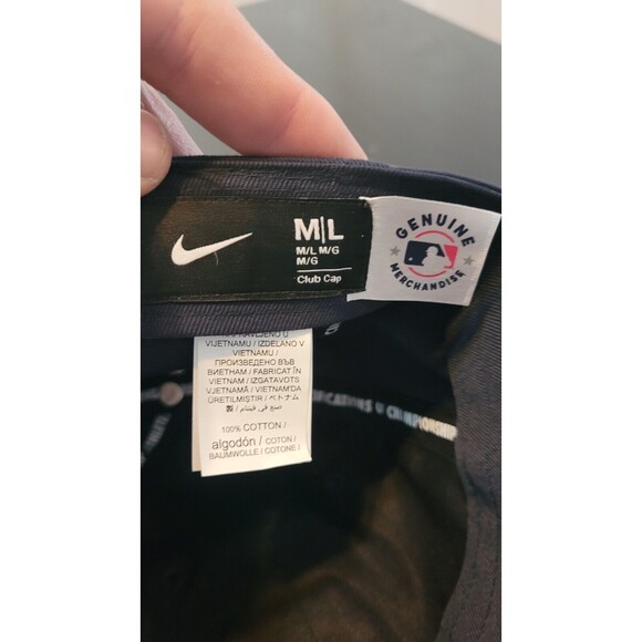 Minnesota Twins Nike Club Cap Navy Blue Primetime Print Adjustable Hat Swoosh - Picture 5 of 5